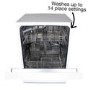 GRADE A3 - electriQ 14 Place Freestanding Dishwasher - White
