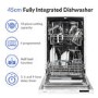Refurbished electriQ EQDWINT45 10 Place Fully Integrated Dishwasher