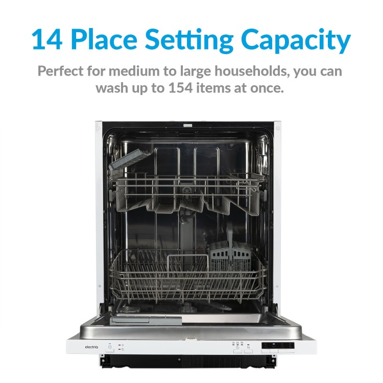 electriQ 14 Place Fully Integrated Dishwasher