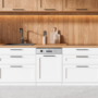 electriQ Semi-Integrated Dishwasher - Auto Wash Stainless Steel Control Panel