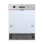 electriQ Semi-Integrated Dishwasher - Auto Wash Stainless Steel Control Panel
