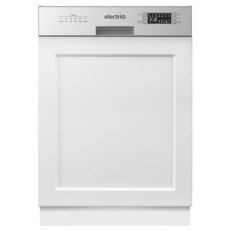 Refurbished electriQ EQDWSINT60 13 Place Semi Integrated Dishwasher Stainless steel
