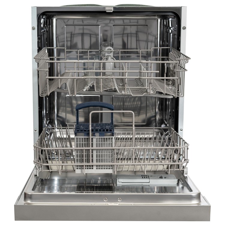 Refurbished electriQ EQDWSINT60 13 Place Semi Integrated Dishwasher Stainless steel