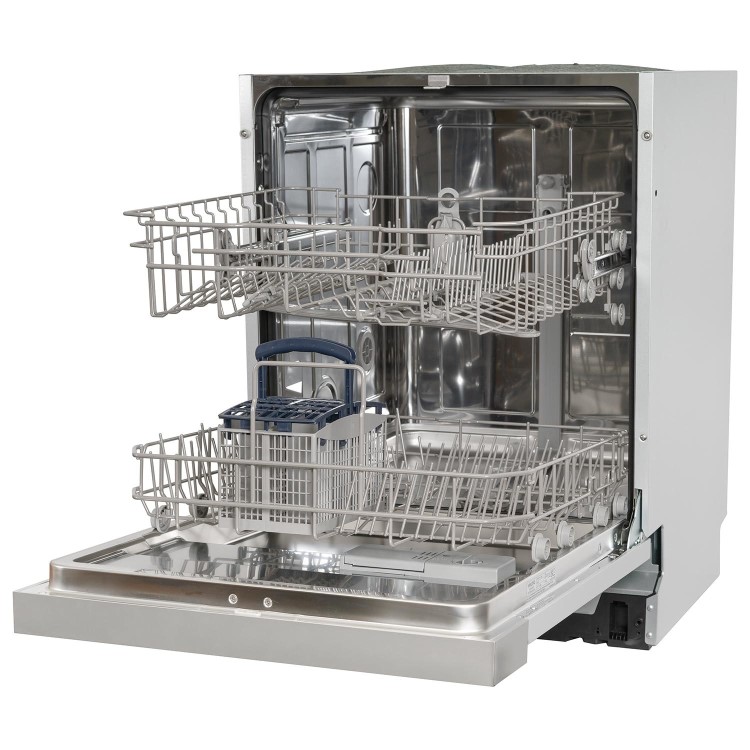 Refurbished electriQ EQDWSINT60 13 Place Semi Integrated Dishwasher Stainless steel