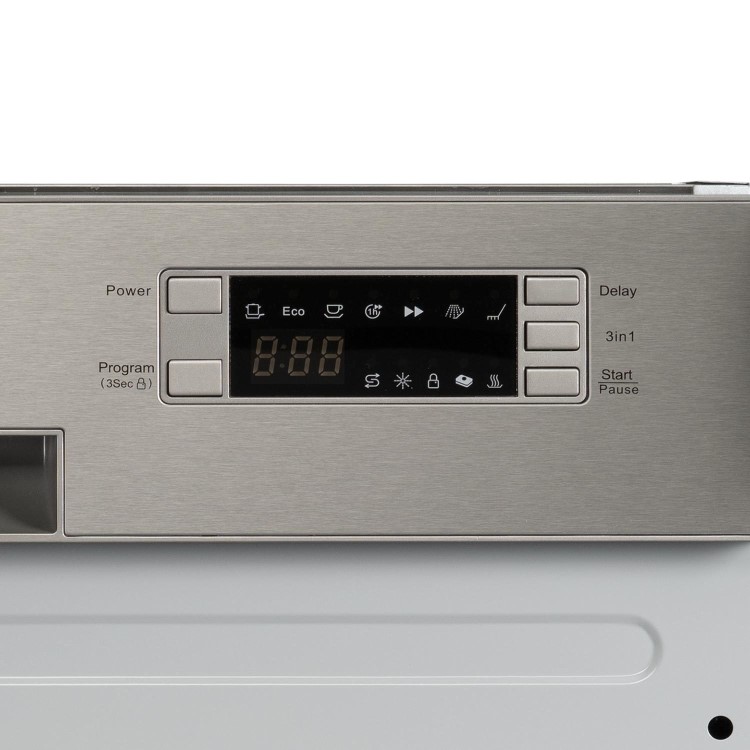 Refurbished electriQ EQDWSINT60 13 Place Semi Integrated Dishwasher Stainless steel