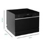 Refurbished electriQ EQDWTTB 6 Place Table Top Dishwasher Black