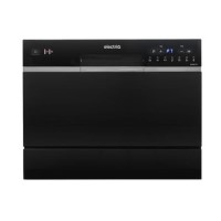 electriQ 6 Place Settings Table Top Dishwasher - Black