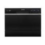 electriQ 6 Place Settings Table Top Dishwasher - Black