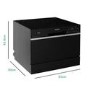 electriQ 6 Place Settings Table Top Dishwasher - Black