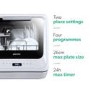 Refurbished electriQ EQDWTTGF Freestanding 2 Place Mini Table Top Portable Dishwasher White
