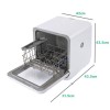 electriQ Mini Table Top Portable Dishwasher - White