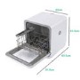 electriQ Mini Table Top Portable Dishwasher - White