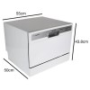 Refurbished electriQ EQDWTTW 6 Place Freestanding Compact Table Top Dishwasher White