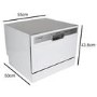 GRADE A1 - electriQ 6 Place Freestanding Compact Table Top Dishwasher - White