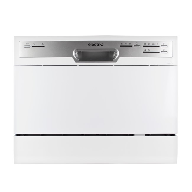 GRADE A3 - electriQ 6 Place Freestanding Compact Table Top Dishwasher - White