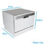 Refurbished electriQ EQDWTTW 6 Place Table Top Integrated Dishwasher White