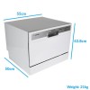 GRADE A3 - electriQ Freestanding Compact Table Top 6 Place Dishwasher - White
