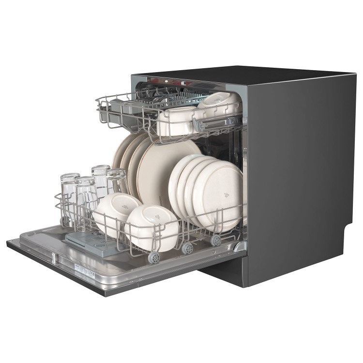 electriQ XL Mini Table Top Dishwasher - Black