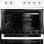 electriQ 50cm Electric Twin Cavity Cooker With Solid Hotplate - White