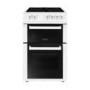 GRADE A1 - ElectriQ 50cm Electric Twin Cavity Cooker With Ceramic Hob  - White