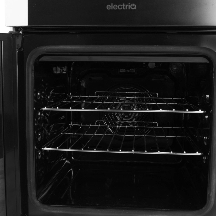 GRADE A1 - ElectriQ 50cm Electric Twin Cavity Cooker With Ceramic Hob  - White