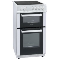 GRADE A1 - ElectriQ 50cm Electric Twin Cavity Cooker With Ceramic Hob  - White