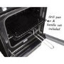 GRADE A2 - electriQ 50cm Electric Cooker with Single Oven and Solid Hotplate - Black