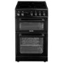 Refurbished electriQ 50cm Double Cavity Electric Cooker - Black