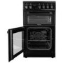 Refurbished electriQ 50cm Double Cavity Electric Cooker - Black