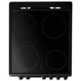 Refurbished electriQ 50cm Double Cavity Electric Cooker - Black