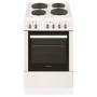 GRADE A1 - electriQ 50cm Electric Cooker with Single Oven and Solid Hotplate in White