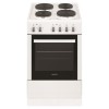 Refurbished electriQ EQEC50W1 50cm Single Oven Electric Cooker with Sealed Plate Hob White