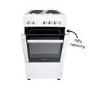GRADE A1 - electriQ 50cm Electric Cooker with Single Oven and Solid Hotplate in White