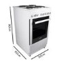 GRADE A1 - electriQ 50cm Electric Cooker with Single Oven and Solid Hotplate in White