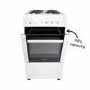 electriQ 50cm Electric Cooker with Sealed Plate Hob - White