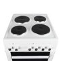 GRADE A1 - electriQ 50cm Electric Cooker with Single Oven and Solid Hotplate in White