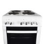 GRADE A1 - electriQ 50cm Electric Cooker with Single Oven and Solid Hotplate in White
