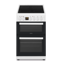 Refurbished electriQ EQEC50W3 50cm Electric Ceramic Hob Twin Cavity Cooker