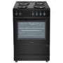 electriQ 60cm Electric Cooker with Sealed Plate Hob - Black