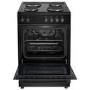 electriQ 60cm Electric Cooker with Sealed Plate Hob - Black