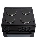 electriQ 60cm Electric Cooker with Sealed Plate Hob - Black