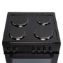 electriQ 60cm Electric Cooker with Sealed Plate Hob - Black
