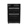 GRADE A2 - electriQ 60cm Electric Cooker with Double Oven and Ceramic Hob in Black