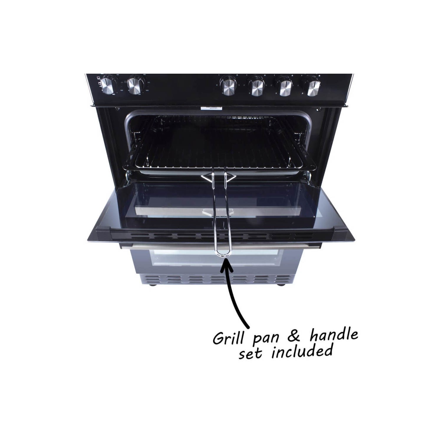 Refurbished electriQ EQEC60B5 60cm Double Oven Electric Cooker with