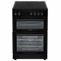 EQEC60B5 electriQ 60cm Double Oven Electric Cooker - Black