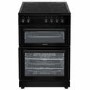electriQ 60cm Double Oven Electric Cooker - Black