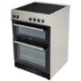electriQ 60cm Double Oven Electric Cooker - Silver