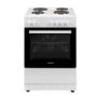 Refurbished electriQ EQEC60W1 60cm Single Oven Electric Cooker with Sealed Plate Hob White