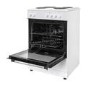 Refurbished electriQ EQEC60W1 60cm Single Oven Electric Cooker with Sealed Plate Hob White
