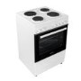 Refurbished electriQ EQEC60W1 60cm Single Oven Electric Cooker with Sealed Plate Hob White